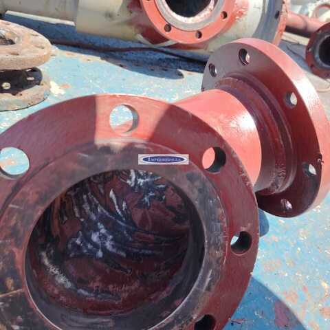 Codo de 6 pulgadas con preparacion superficial