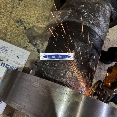 eje de bomba en preparacion superficial