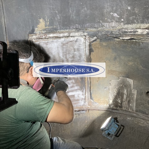 Preparacion superficial de la placa metálica