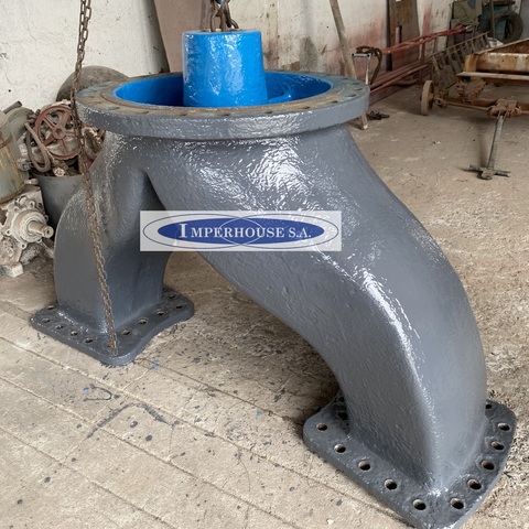 Cuerpo doble conducto con recubrimiento ceramico interno y epoxico externo